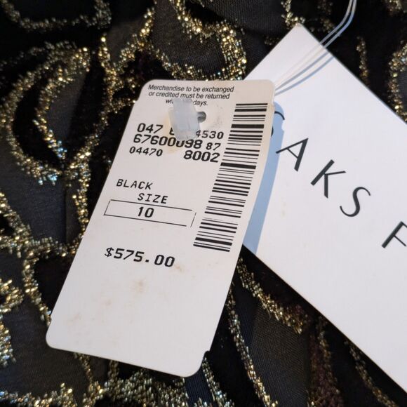 VTG Karen Lawrence Sz 10 Gold Black Brocade Velvet Jacket with Long Black Dress - Picture 14 of 16